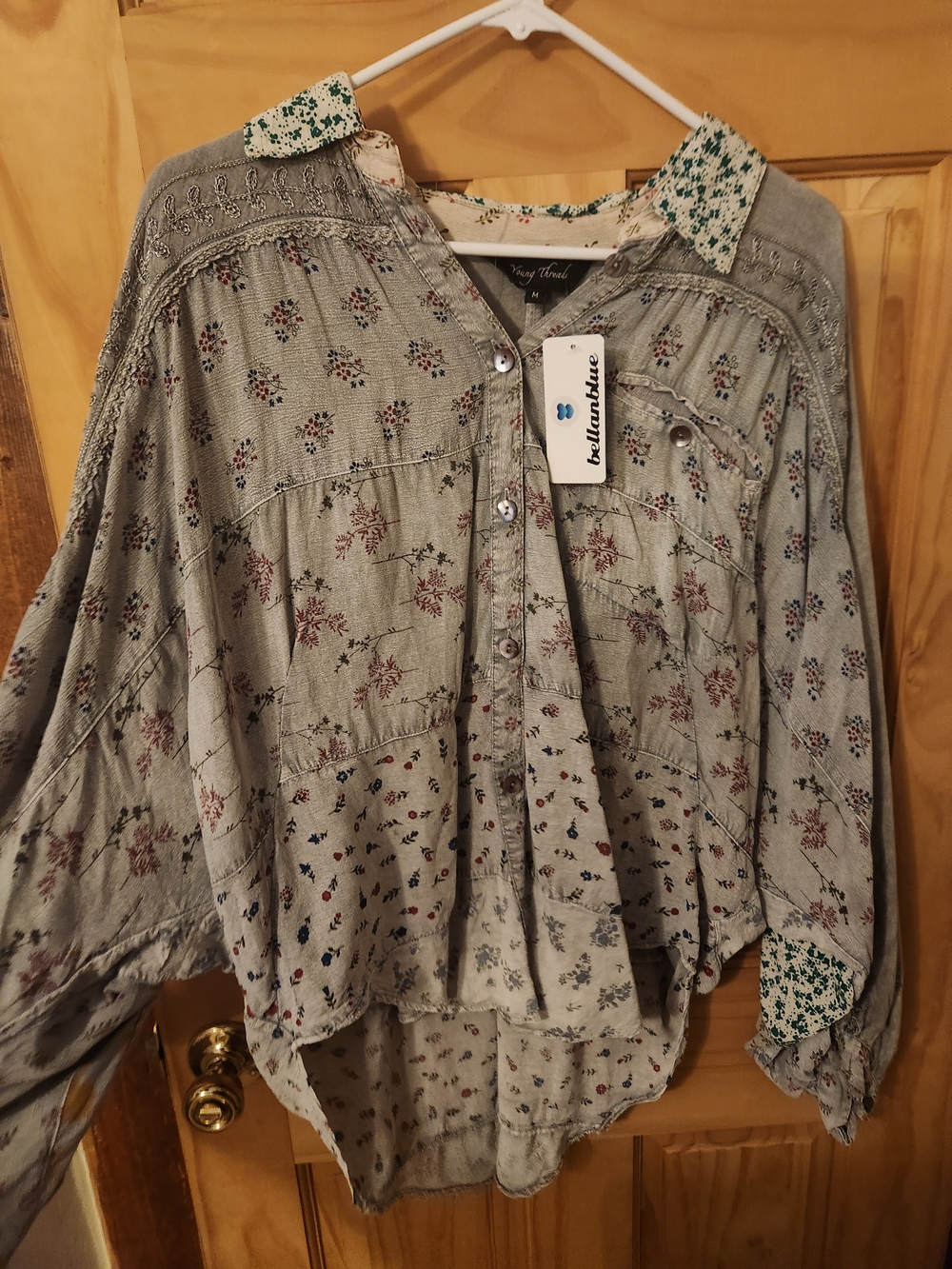 NWT Young Threads Boho Top. Size Med.